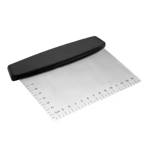Dough Knife Cutter Pastry Pizza Scraper with Measuring Scale Stainless Steel - Picture 1 of 12
