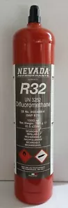 KÄLTEMITTEL-GASFLASCHE R32 1000 ml (Nettogewicht 780 g) NACHFÜLLBAR - Bild 1 von 2