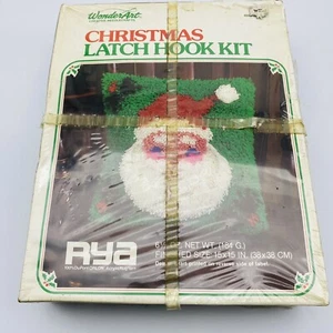 Wonder Art Christmas Latch Hook Kit Santa Claus Christmas #4886 Vintage NEW - Picture 1 of 5