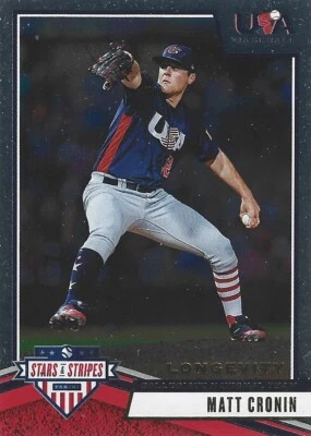 2019 Panini USA Stars & Stripes USA Baseball Matt Cronin #3 Rookie RC Collegiate - Image 1 of 2