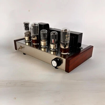 Finished 6P3P Tube Single-ended Class A Power Amplifier Stereo HiFi 7W+7W Amp - Image 1 of 3