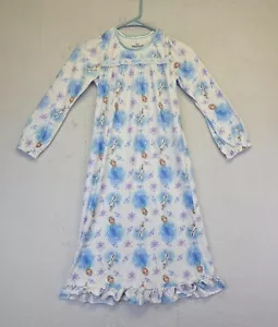 Disney Frozen II Elsa Camisón Niña 8 Blanco Azul Princesa Hada Resistente al Fuego - Imagen 1 de 14