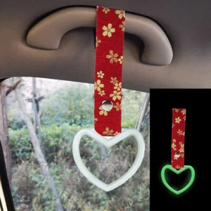 HEART White Glow In Dark JDM TSURIKAWA Ring Subway Train Bus Handle Strap Charm - Bild 1 von 8