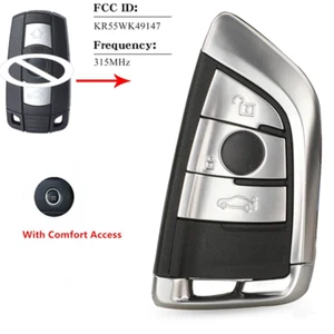 Mando a distancia Smart Keyless Go 315 MHz para BMW Serie 3 5 X5 X6 CON CÓMODO ACCESO - Imagen 1 de 5