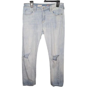 Jeans Pilcro Slim Boyfriend Crop Distressed Lavaggio Leggero Taglia 29 - Foto 1 di 14