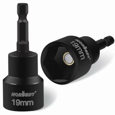 2PC RV Scissor Jack Socket 19mm 3/4 Inch Hex Magnetic Nut Trailer Connect Change - Image 1 of 4