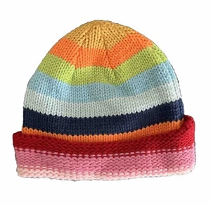 Multi Colors Striped Beanie Knit Hat - Picture 1 of 1