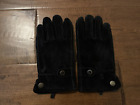 Polo Ralph Lauren Cowsuede Leather Black Driving Gloves - Men's Large L
