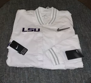 Nwt Nike LSU Tigers National Championship Game Jacket Mens Size XXL 2XL WHT RS1 - Picture 1 of 12