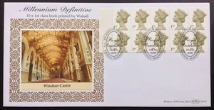 GB Benham 2000 10x1st Millennium Definitive Booklet on First Day Cover, Windsor - Bild 1 von 2