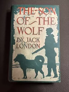 Antique First Edition 1904 The Son Of The Wolf By Jack London Rare Red Letters - Foto 1 di 7