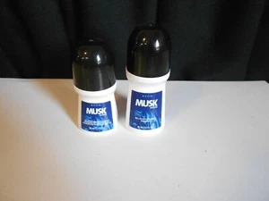 AVON MUSK MARINE ROLL-ON ANTI-PERSPIRANT DEODORANT 2.6 & 1.7 FL. oz 2 PACK (m4) - Picture 1 of 1