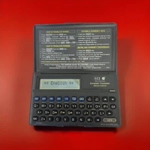 Traductor de bolsillo Seiko SII TR-3000 francés alemán español italiano inglés  - Imagen 1 de 9