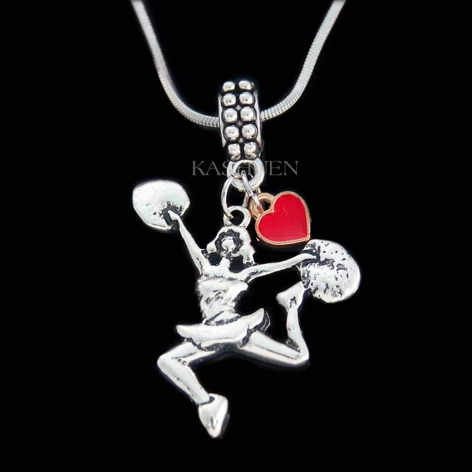 Cheerleader Heart Cheerleading Love to Cheer Necklace Granddaughter Teens Gifts Foto 1 de 1