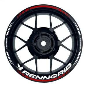 Pegatina de llanta moto Wheelsticker Renngrib rojo - Imagen 1 de 2