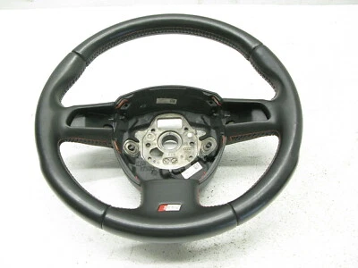 Volante 10-12 AUDI 8T S5 A5 QUATTRO 3 TRÊS RAIOS COURO FABRICANTE DE EQUIPAMENTO ORIGINAL 072021 - Imagem 1 de 4