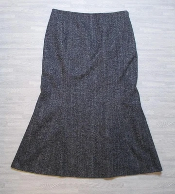Falda Hobbs vintage para mujer talla UK 14 gris lana mezcla seda espiga Inglaterra Foto 1 de 4