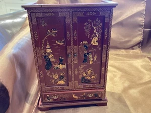 1/12 scale ARTISAN JUDITH DUNGER VINTAGE CHINOISERIE WARDROBE RED 1990 - Picture 1 of 6