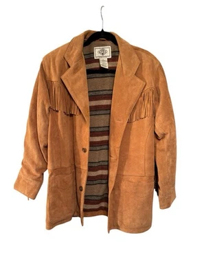 Chaqueta Western Vintage Cuero Looney Tunes XL Flecos TAZ Bugs Bunny 1995 Foto 1 de 4