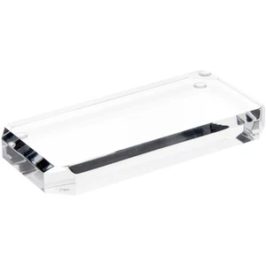 Plymor Base Espositore Rettangolare Smussata Acrilico Trasparente, 6" L x 3" P x 0,75" H - Foto 1 di 1