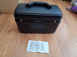 1993 Black Samsonite Silhouette 5 Train Case Makeup Vanity Luggage w/Keys - Picture 1 of 24