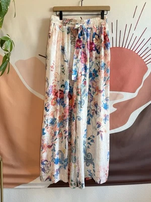 Reba Pants Women’s Size Medium Floral Wide Leg Party Travel Casual Boho Romantic Foto 1 de 4