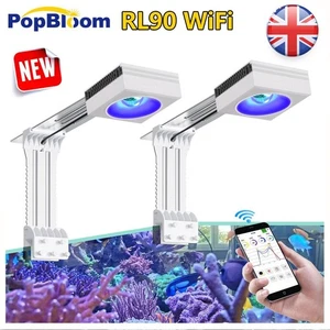 PopBloom 2PCS RL90 Illuminazione LED a spettro completo per acquario 36" 48" Reef Coral Tank - Foto 1 di 12