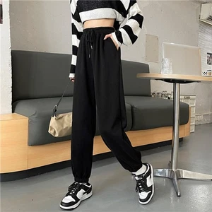 High Waist Sweatpants Men Loose Yoga Gym Pants Sports Pants Women Unisex - Picture 1 of 10