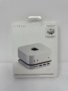 Mac Mini M4 Hub & Stand with NVMe SSD Enclosure, 2xUSB A 10Gbps, USB A Data - Photo 1/5