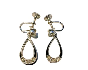 Ohrringe Diamant und schwarz rund - Bild 1 von 3