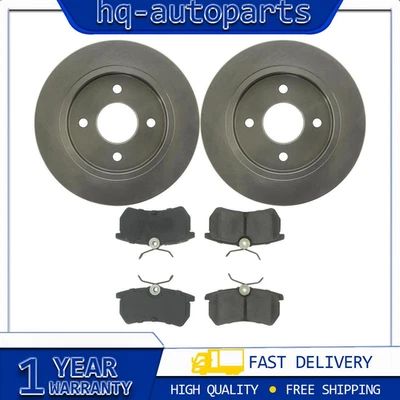 Rear Disc Brake Pad Set,Brake Rotor Fits 2014 2015 2016 2017 Ford Fiesta - Изображение 1 из 4
