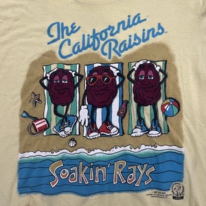 Rare 1987 California Raisins Soak n’ Rays 80's T-Shirt Vintage Single Stitch L - Picture 1 of 5