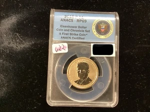 2015 P $1 Eisenhower Dollar ANACS Slabbed Coin First Strike Edition #622 - Picture 1 of 4