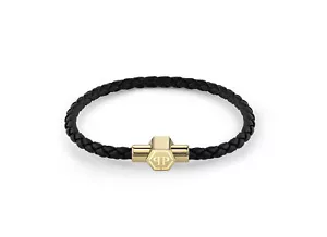 Philipp Plein Pulsera Hombre Acero Cuero Oro Plein Enigma S PJOEA05BS - Imagen 1 de 5