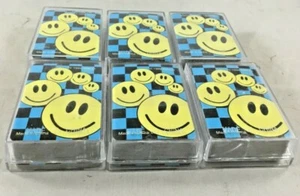 Mini cartes à jouer visage souriant neuf six ponts étui en plastique fête faveurs prix - Photo 1/6