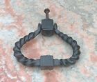 Vintage French Black Wrought/Cast Iron Twisted Door Knocker