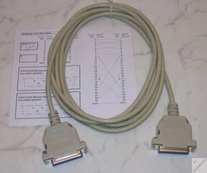 Kabel seriell 3m gekreuzt DSUB 25f 25f - NEU - Nullmodem Buchse Buchse 300cm _rd - Bild 1 von 4