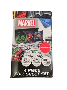 Nuevo Juego de Sábanas Completo 4 Piezas Avengers - Ropa de Cama Superhéroe - Microfibra - Marvel - Imagen 1 de 5