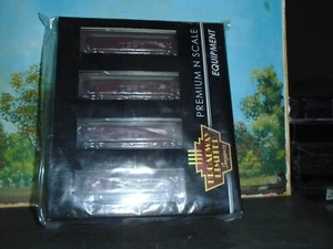  BROADWAY LIMITED N SCALE #3165 H-32 COVERED HOPPER PRR RED w/PRR 4 PACK A - Picture 1 of 3