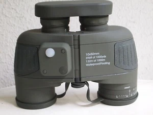 Militär Marine Fernglas 10x50 mit BAK4 Porro - Prismen + 360° Kompass für Marine - Picture 1 of 6