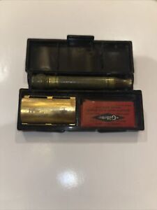 Gillette Vintage Gold Safety Razor In Case with Blades