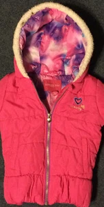 Pre-Owned London Fog Puffer Girls Jacket/Coat Size 4T. Pink Outerwear with Hood! - Picture 1 of 12