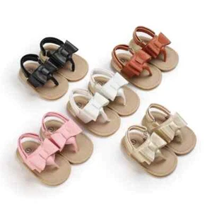 Baby Sandals Summer Party Girls Soft Rubber Sole Size 0-18 Months Non-Slip - Picture 1 of 11