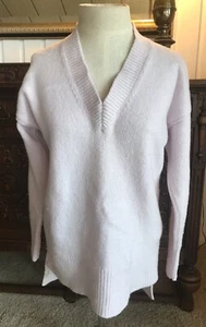 LAST SEASON JOIE ICE PINK V NECK WOOL THICK SOFT SLUBBY SWEATER XS SMALL $345 - Picture 1 of 4