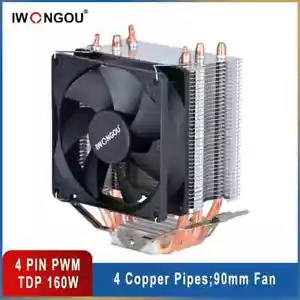 X99 Prozessorkühler Lga 2011 V3 4pin Rgb Lüfter CPU Tower Kühlkörper 4 Heatpipes D - Bild 1 von 10