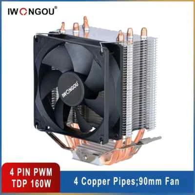 X99 Processor Cooler Lga 2011 V3 4pin Rgb Fan Cpu Tower Heatsink 4 Heatpipes D - Image 1 of 4