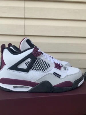 Talla 9.5 - Jordan 4 Retro x Paris Saint-Germain Burdeos 2020 Foto 1 de 4
