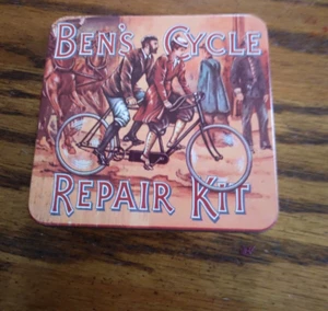 Kit de reparación de bicicletas Ben’s pequeñas bicicleta de hojalata publicidad solo lata vacía - Imagen 1 de 3