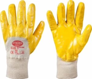 Strong Hand Bau Handschuhe 1-144 Paar  Feldtmann Gelbstar 0550 gelb Nitril EN388 - Bild 1 von 1