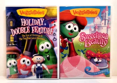 VeggieTales Sweetpea Beauty & Holiday Double Feature DVD 2010/2011 New Fast Ship - Image 1 of 4